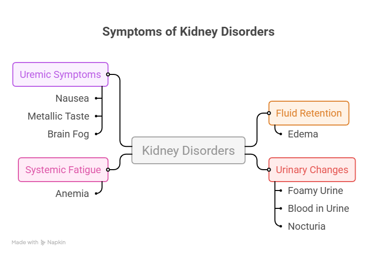 renal symptoms visual explanation
